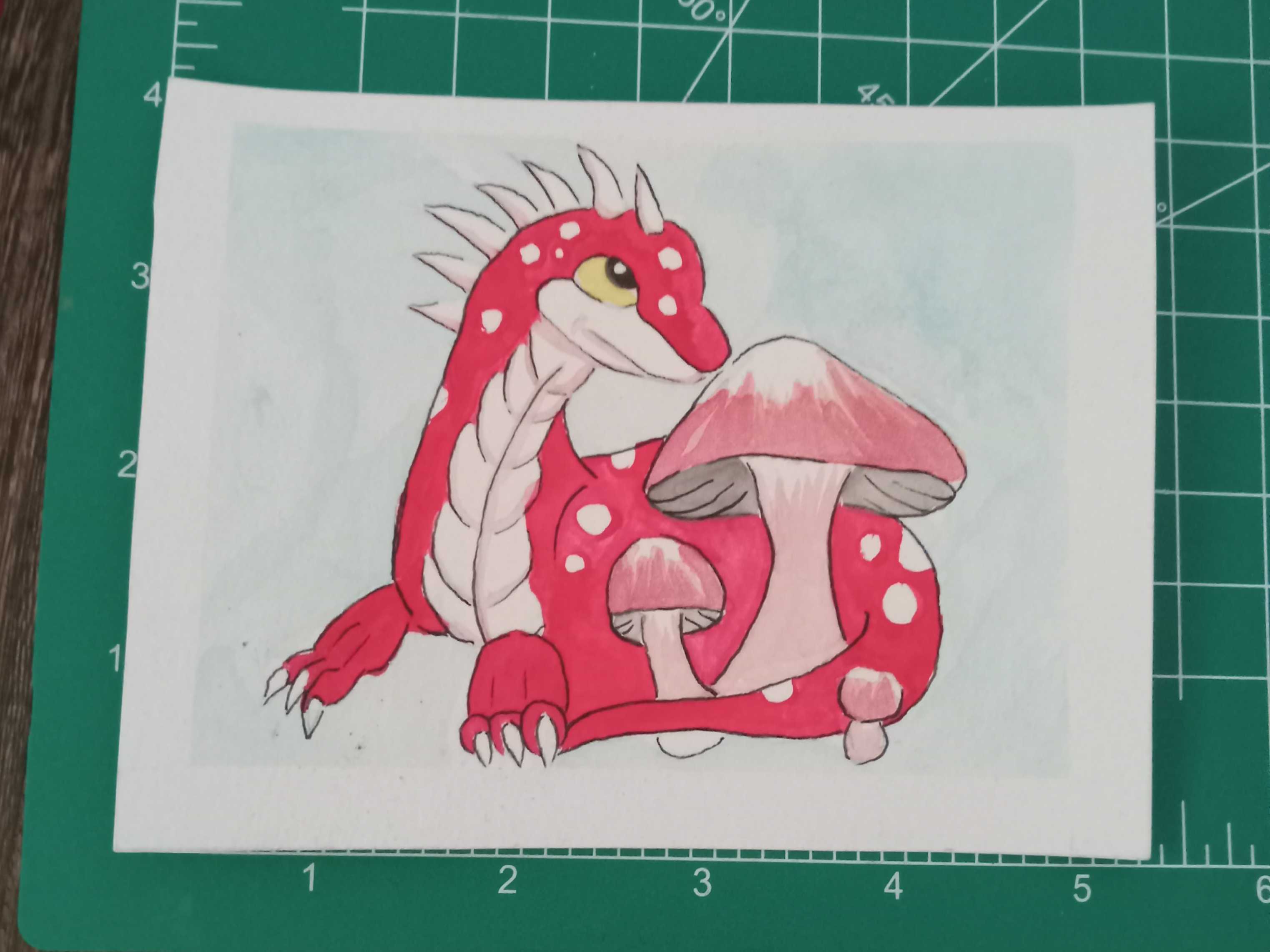 Mushroom Dragon Postcard
