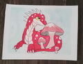 Mushroom Dragon Postcard