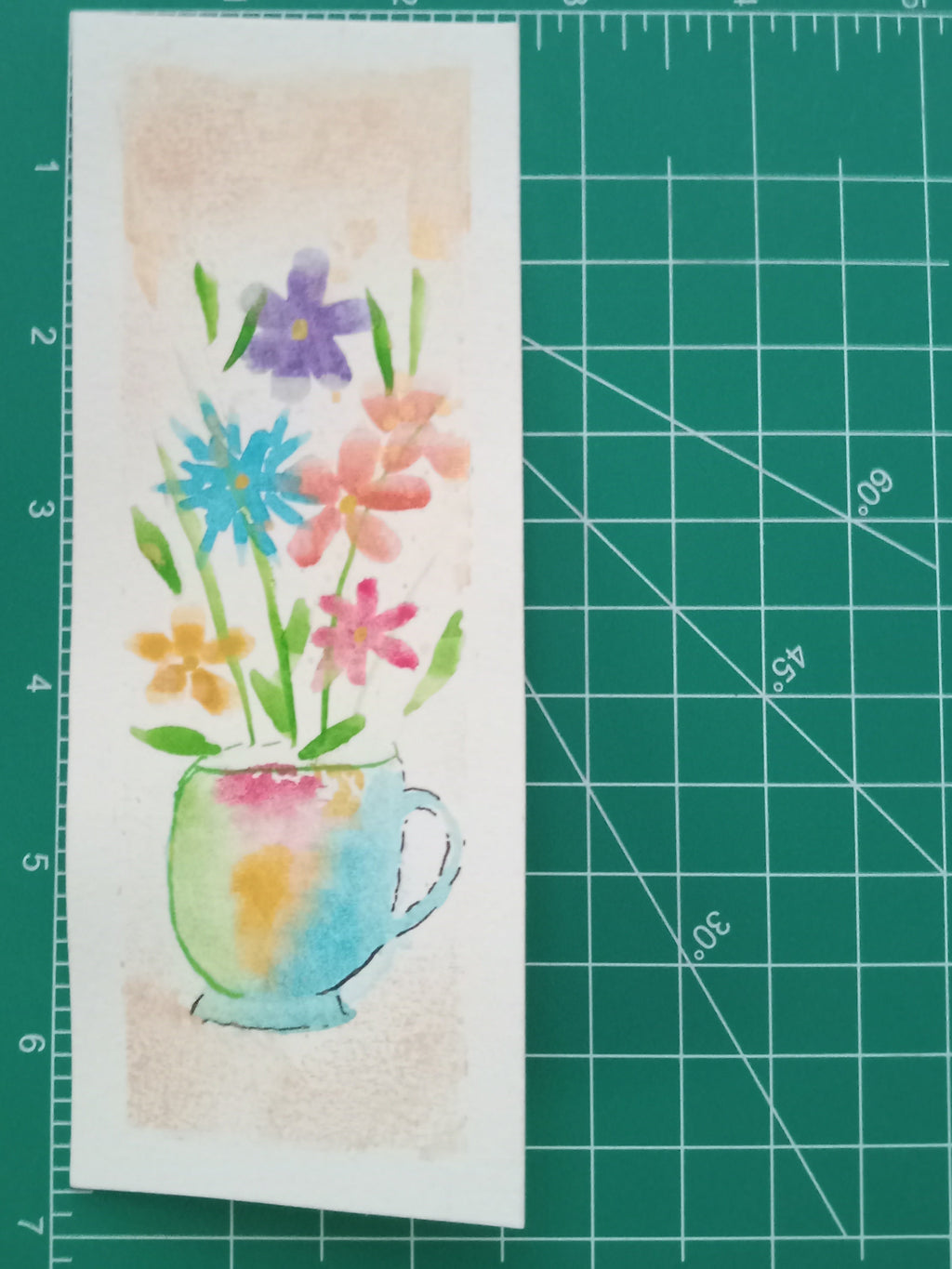 Abstract Spring Tea Bookmark