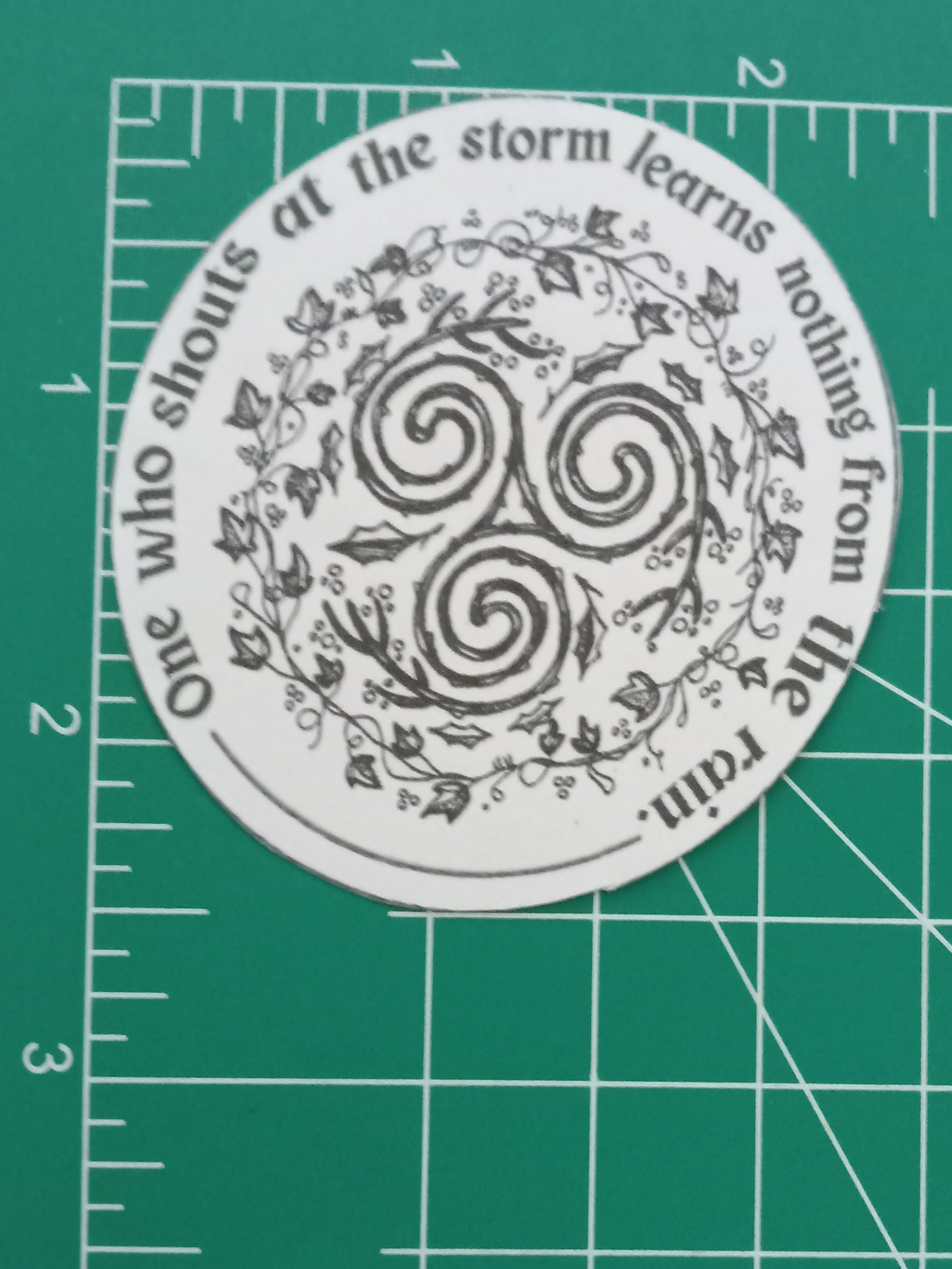 Spiral Design Havamal Quote Sticker